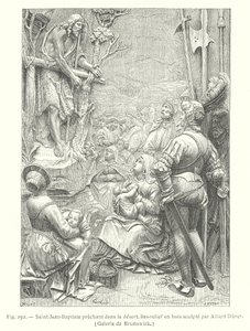 Ewangelia św. Jana Chrzciciela na pustyni (rycina) autorstwa Albrecht (after) Durer or Duerer