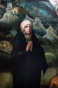 Chrystus na krzyżu między Matką Boską a św. Janem autorstwa Albrecht (workshop of) Bouts