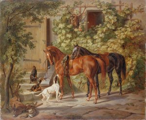 Konie na werandzie”, 1843.