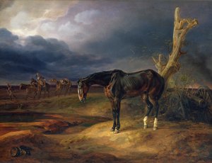 Koń bez właściciela na polu bitwy pod Moshaisk w 1812, 1834