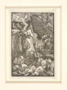 Agonia w ogrodzie, z cyklu Upadek i odkupienie człowieka autorstwa Albrecht Altdorfer