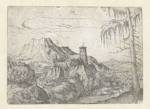 Albrecht Altdorfer - Krajobraz z dużym zamkiem autorstwa Albrecht Altdorfer