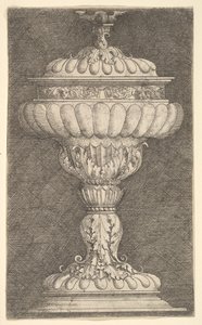 Zakryty kielich ze skrzydlatą kulą na wierzchu.n.d. autorstwa Albrecht Altdorfer
