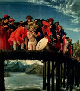 Brückensturz des hl. Florian Męczeństwo świętego Floriana autorstwa Albrecht Altdorfer
