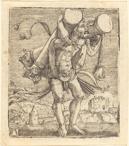 Herkules niosący kolumnę Gades autorstwa Albrecht Altdorfer