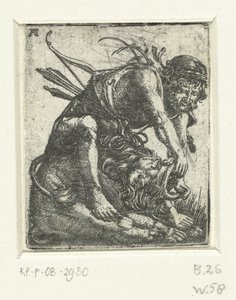Herkules zabija lwa nemejskiego autorstwa Albrecht Altdorfer