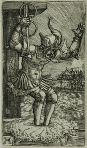 Horatius Cocles skaczący do Tybru autorstwa Albrecht Altdorfer