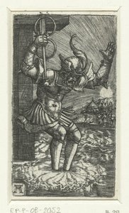 Horatius Cocles wskakuje do Tybru autorstwa Albrecht Altdorfer