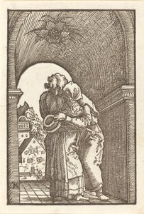 Joachim Obejmujący Annę autorstwa Albrecht Altdorfer