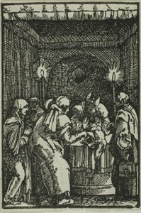 Odrzucona ofiara Joachima, z Upadek i odkupienie człowieka autorstwa Albrecht Altdorfer