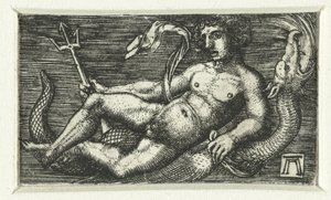 Leżący Neptun autorstwa Albrecht Altdorfer