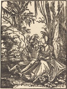 Para kochanków w krajobrazie autorstwa Albrecht Altdorfer