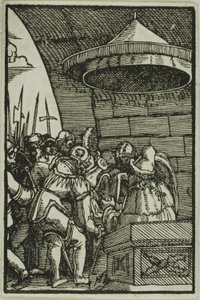 Piłat myjący ręce, z „Upadku i odkupienia człowieka” autorstwa Albrecht Altdorfer