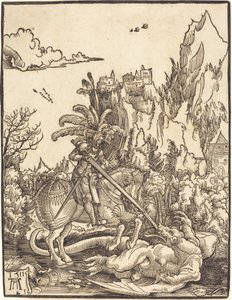 Święty Jerzy zabijający smoka autorstwa Albrecht Altdorfer