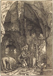 Święty Hieronim w jaskini autorstwa Albrecht Altdorfer