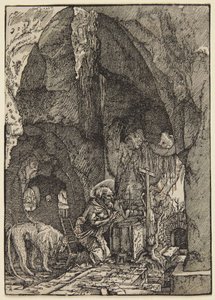 Święty Hieronim w jaskini autorstwa Albrecht Altdorfer