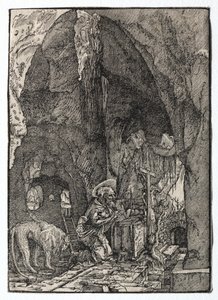 Św. Hieronim w jaskini autorstwa Albrecht Altdorfer