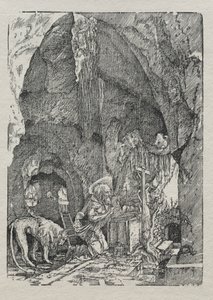 Św. Hieronim w jaskini, ok. 1930 1513-15. autorstwa Albrecht Altdorfer