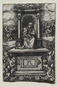 Piękna Dziewica Ratyzbońska na ołtarzu autorstwa Albrecht Altdorfer