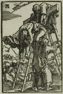 Zejście z krzyża, z upadku i odkupienia człowieka autorstwa Albrecht Altdorfer