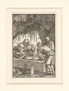 Złożenie do grobu Chrystusa z cyklu Upadek i odkupienie człowieka autorstwa Albrecht Altdorfer