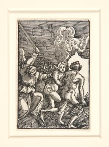 Wypędzenie z raju, z Upadku i odkupienia człowieka autorstwa Albrecht Altdorfer
