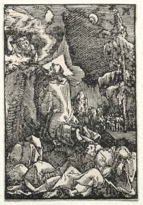 Upadek i odkupienie człowieka: Chrystus na Górze Oliwnej, c. 1515. autorstwa Albrecht Altdorfer