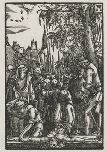 Upadek i odkupienie człowieka: Chrystus przybity do krzyża autorstwa Albrecht Altdorfer