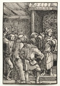Upadek i odkupienie człowieka: Chrystus przed Kajfaszem autorstwa Albrecht Altdorfer