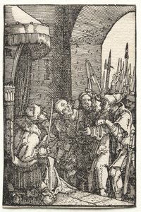 Upadek i odkupienie człowieka: Chrystus przed Piłatem autorstwa Albrecht Altdorfer