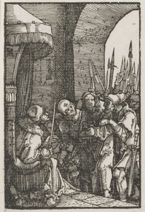 Upadek i odkupienie człowieka: Chrystus przed Piłatem, c. 1515. autorstwa Albrecht Altdorfer