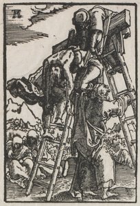 Upadek i odkupienie człowieka: zejście z krzyża autorstwa Albrecht Altdorfer