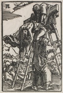 Upadek i odkupienie człowieka: zejście z krzyża, c. 1515. autorstwa Albrecht Altdorfer