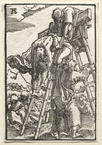 Upadek i odkupienie człowieka: zejście z krzyża, c. 1515. autorstwa Albrecht Altdorfer
