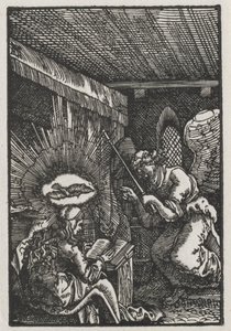 Upadek i odkupienie człowieka: Zwiastowanie autorstwa Albrecht Altdorfer
