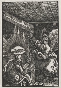 Upadek i odkupienie człowieka: Zwiastowanie, c. 1513. autorstwa Albrecht Altdorfer