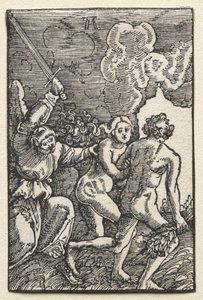 Upadek i odkupienie człowieka: Wypędzenie z Edenu, c. 1515. autorstwa Albrecht Altdorfer