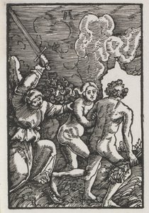 Upadek i odkupienie człowieka: Wypędzenie z Edenu, c. 1515. autorstwa Albrecht Altdorfer