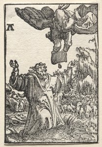 Upadek i odkupienie człowieka: Przesłanie anioła do Joachima autorstwa Albrecht Altdorfer