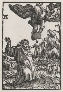 Upadek i odkupienie człowieka: Przesłanie anioła do Joachima autorstwa Albrecht Altdorfer