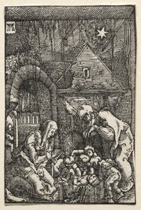 Upadek i odkupienie człowieka: Narodzenia, c. 1515. autorstwa Albrecht Altdorfer