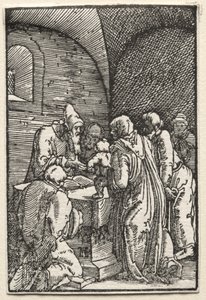 Upadek i odkupienie człowieka: Ofiarowanie Chrystusa w świątyni autorstwa Albrecht Altdorfer