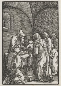 Upadek i odkupienie człowieka: Ofiarowanie Chrystusa w świątyni, c. 1515. autorstwa Albrecht Altdorfer