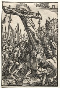 Upadek i odkupienie człowieka: podniesienie krzyża, c. 1515. autorstwa Albrecht Altdorfer