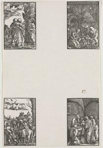 Upadek i odkupienie człowieka, c. 1515. autorstwa Albrecht Altdorfer