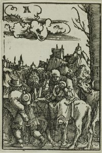 Ucieczka do Egiptu, z Upadku i odkupienia człowieka autorstwa Albrecht Altdorfer