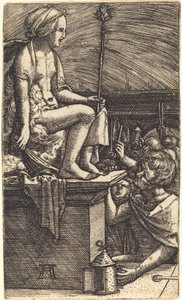 Kurtyzana rzymska (Zemsta Maga Wergiliusza) autorstwa Albrecht Altdorfer