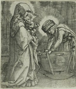 Dziewica z Dzieciątkiem ze św. Anną w kołysce autorstwa Albrecht Altdorfer