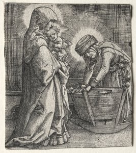 Dziewica z Dzieciątkiem i św. Anną przy kołysce autorstwa Albrecht Altdorfer