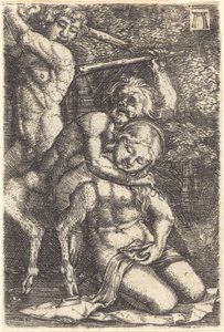 Dwóch satyrów walczących o nimfę autorstwa Albrecht Altdorfer